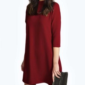 " Tina" High-neck Shift Dress💃👢